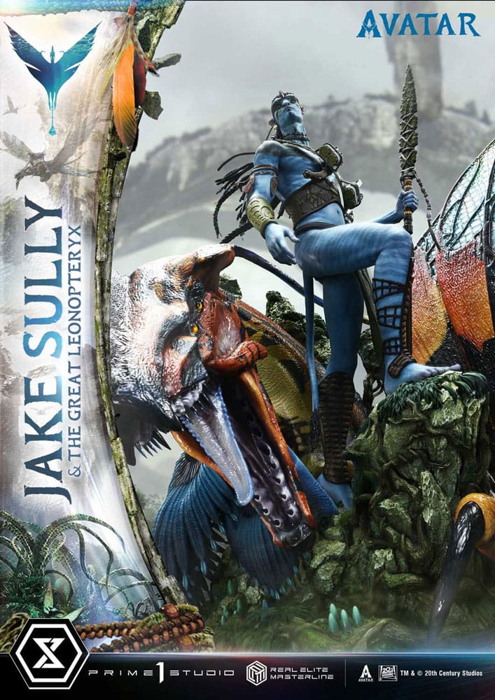 Avatar (Film) Real Elite Masterline Series Statue 1/4 Jake Sully &amp; The Great Leonopteryx 87 cm