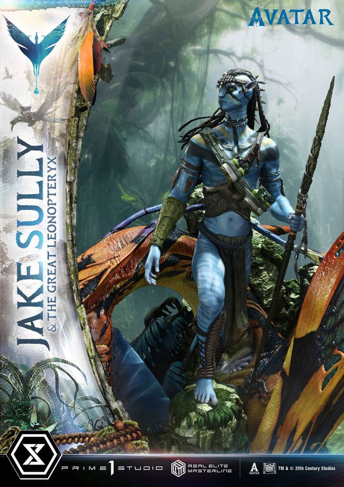 Avatar (Film) Real Elite Masterline Series Statue 1/4 Jake Sully &amp; The Great Leonopteryx 87 cm