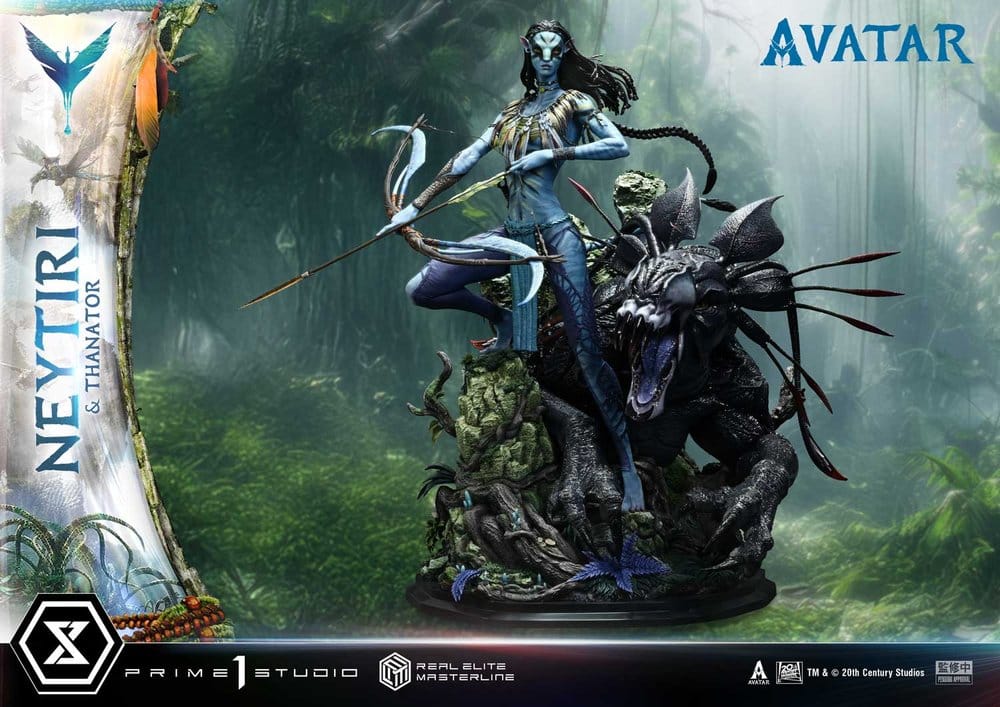 Avatar (Film) Real Elite Masterline Series Statue 1/4 Neytiri &amp; Thanator 75 cm