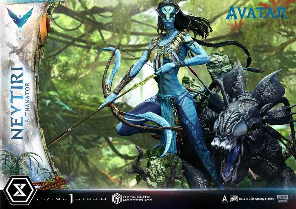 Avatar (Film) Real Elite Masterline Series Statue 1/4 Neytiri &amp; Thanator 75 cm