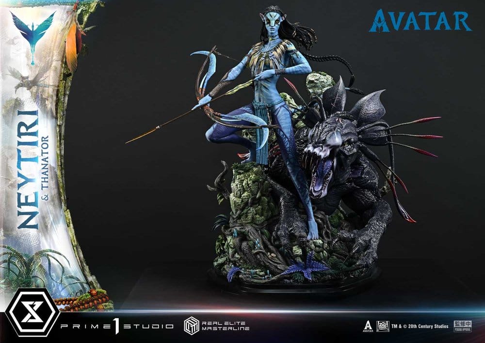Avatar (Film) Real Elite Masterline Series Statue 1/4 Neytiri &amp; Thanator 75 cm