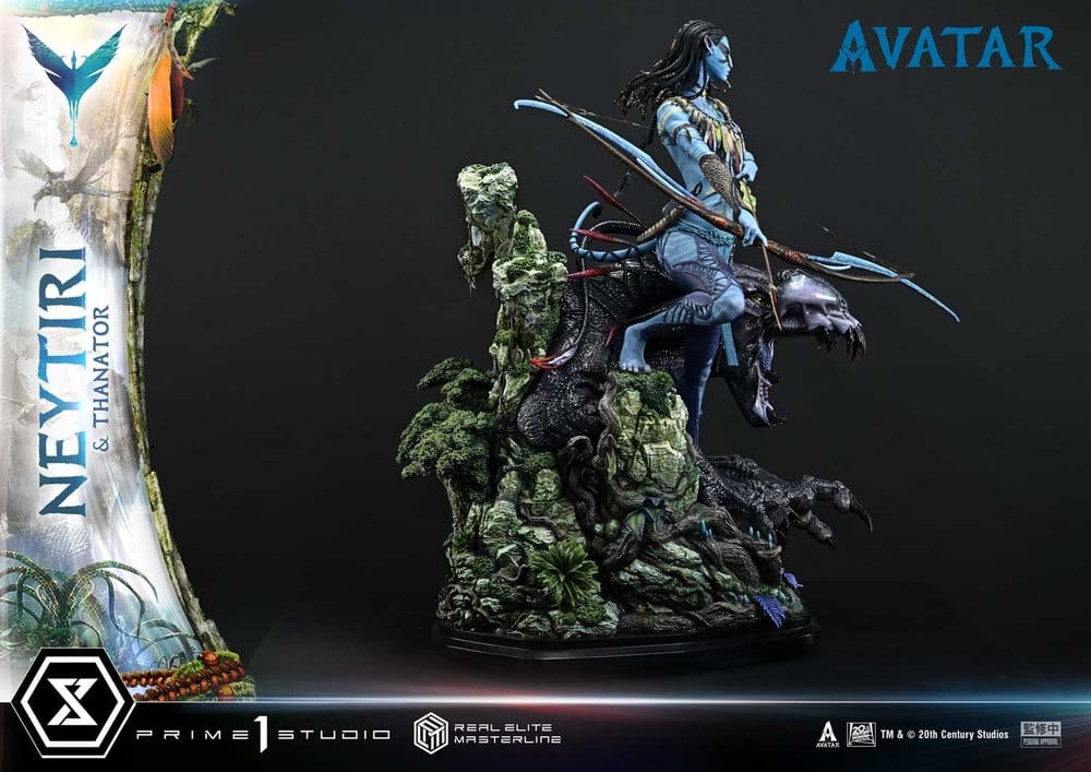 Avatar (Film) Real Elite Masterline Series Statue 1/4 Neytiri &amp; Thanator 75 cm