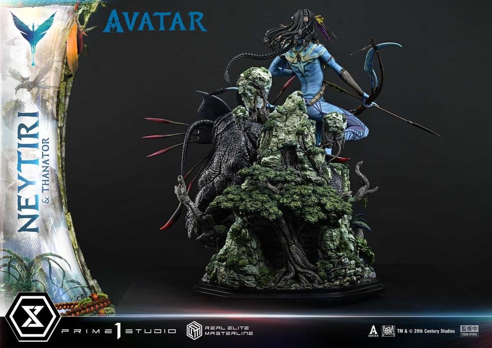 Avatar (Film) Real Elite Masterline Series Statue 1/4 Neytiri &amp; Thanator 75 cm