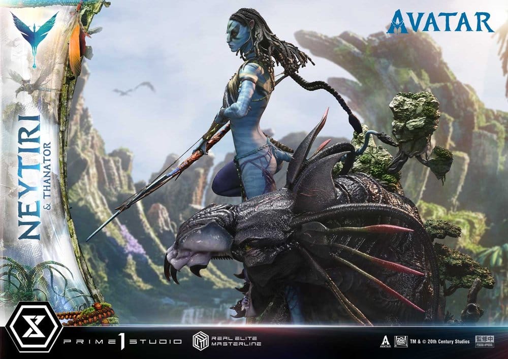 Avatar (Film) Real Elite Masterline Series Statue 1/4 Neytiri &amp; Thanator 75 cm