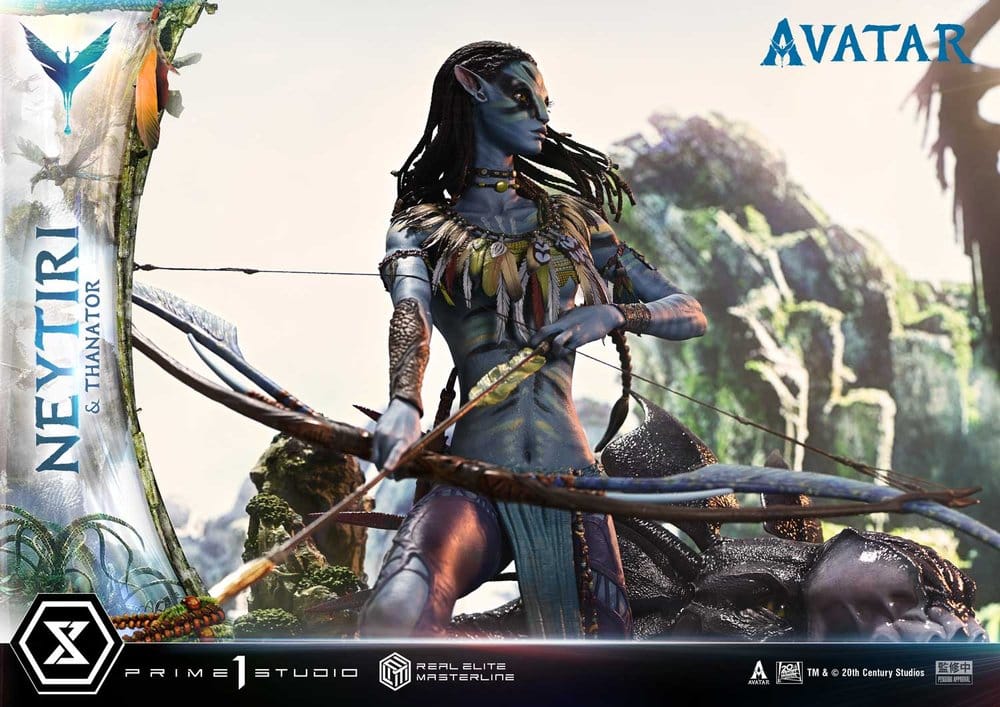 Avatar (Film) Real Elite Masterline Series Statue 1/4 Neytiri &amp; Thanator 75 cm