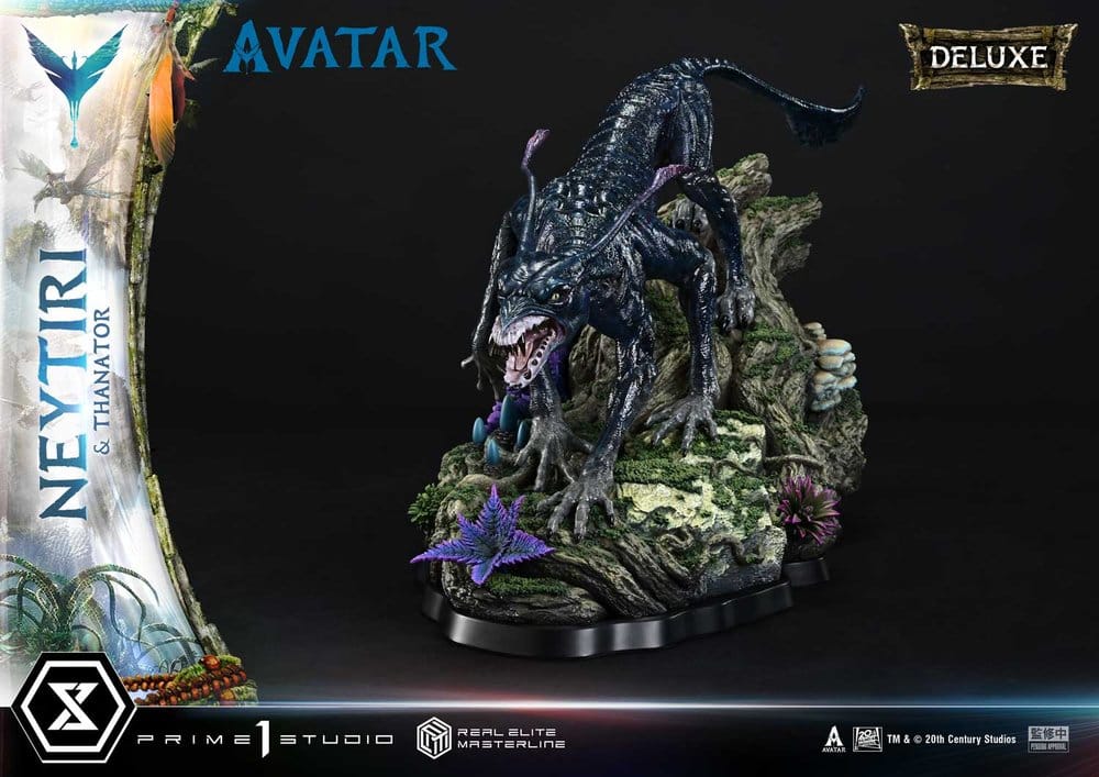 Avatar (Film) Real Elite Masterline Series Statue 1/4 Neytiri &amp; Thanator Deluxe Version 75 cm