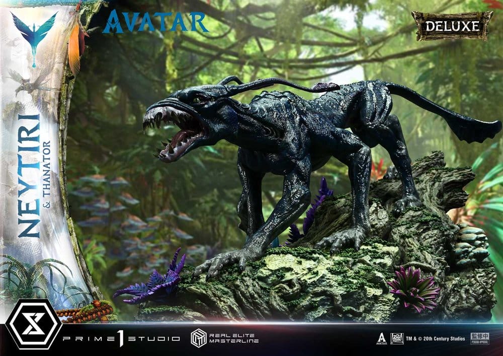 Avatar (Film) Real Elite Masterline Series Statue 1/4 Neytiri &amp; Thanator Deluxe Version 75 cm