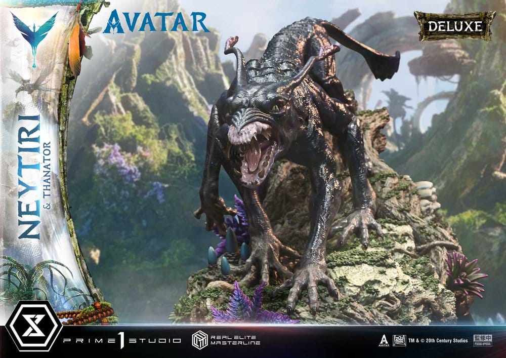 Avatar (Film) Real Elite Masterline Series Statue 1/4 Neytiri &amp; Thanator Deluxe Version 75 cm