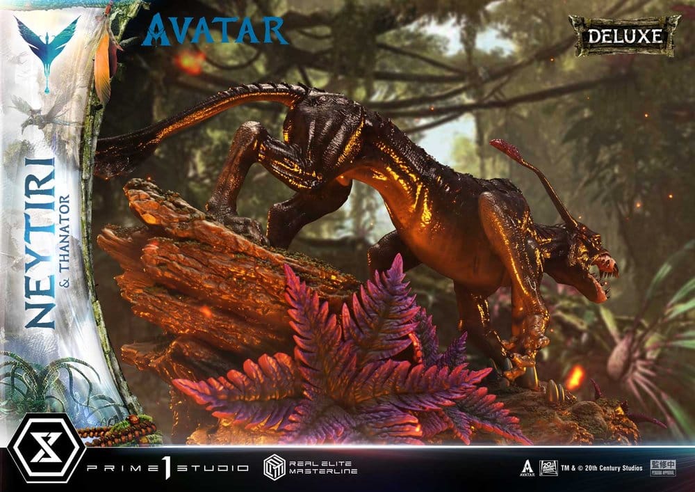 Avatar (Film) Real Elite Masterline Series Statue 1/4 Neytiri &amp; Thanator Deluxe Version 75 cm