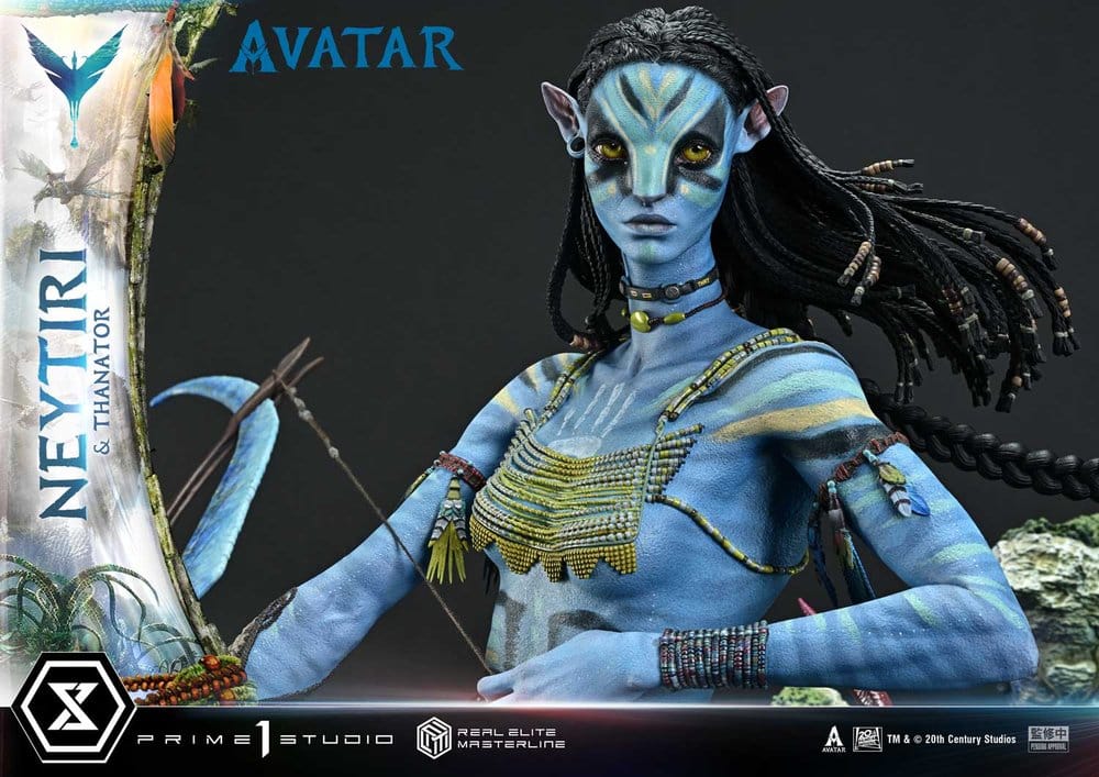 Avatar (Film) Real Elite Masterline Series Statue 1/4 Neytiri &amp; Thanator Deluxe Version 75 cm