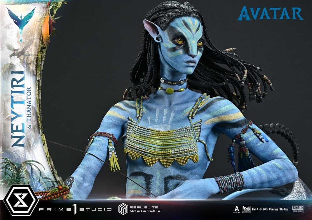 Avatar (Film) Real Elite Masterline Series Statue 1/4 Neytiri &amp; Thanator Deluxe Version 75 cm