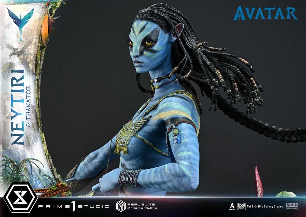Avatar (Film) Real Elite Masterline Series Statue 1/4 Neytiri &amp; Thanator Deluxe Version 75 cm