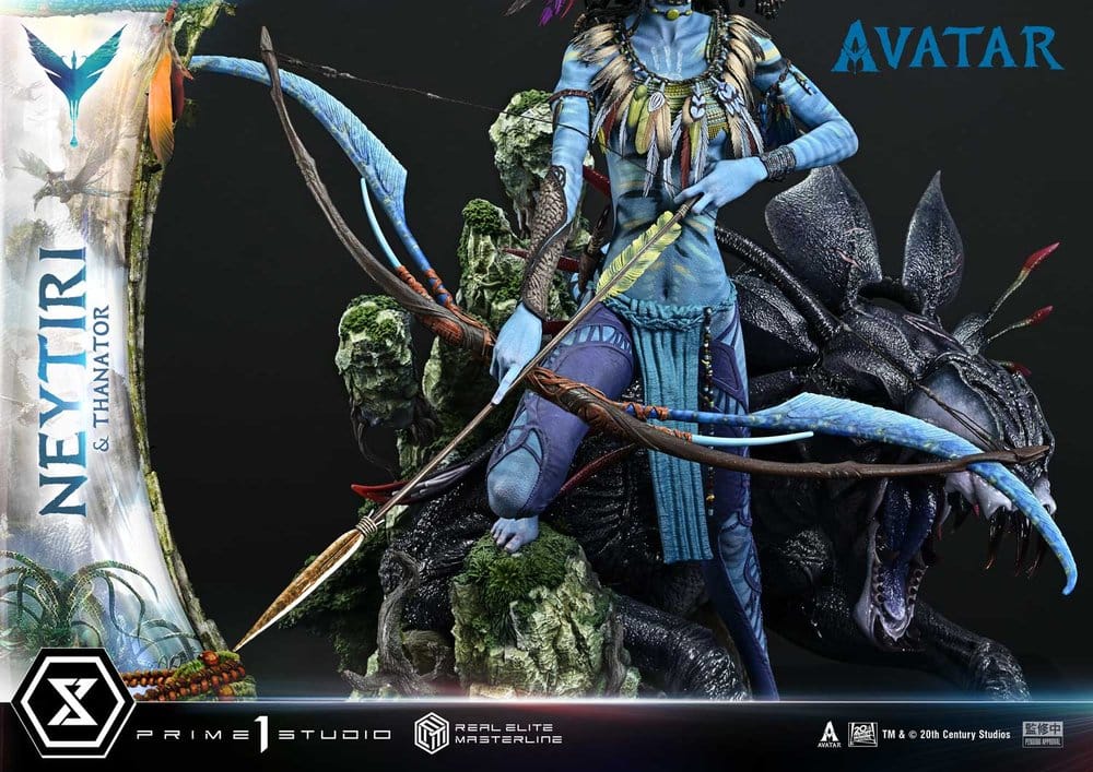 Avatar (Film) Real Elite Masterline Series Statue 1/4 Neytiri &amp; Thanator Deluxe Version 75 cm