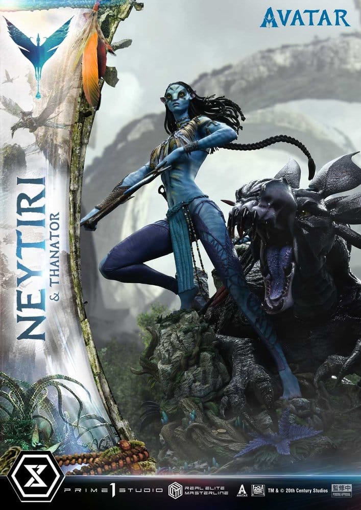 Avatar (Film) Real Elite Masterline Series Statue 1/4 Neytiri &amp; Thanator Deluxe Version 75 cm