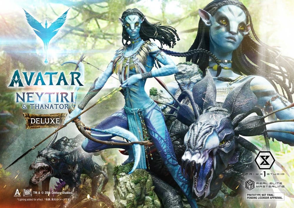 Avatar (Film) Real Elite Masterline Series Statue 1/4 Neytiri &amp; Thanator Deluxe Bonus Version 75 cm