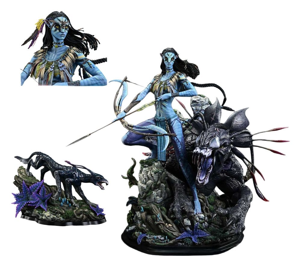 Avatar (Film) Real Elite Masterline Series Statue 1/4 Neytiri &amp; Thanator Deluxe Bonus Version 75 cm
