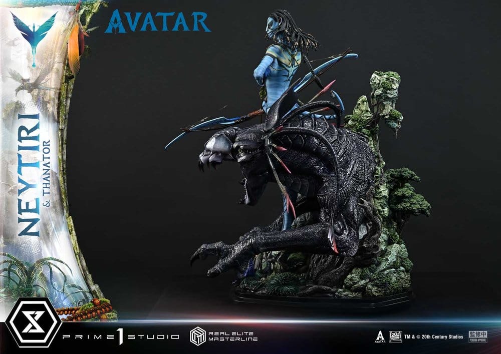 Avatar (Film) Real Elite Masterline Series Statue 1/4 Neytiri &amp; Thanator Deluxe Bonus Version 75 cm