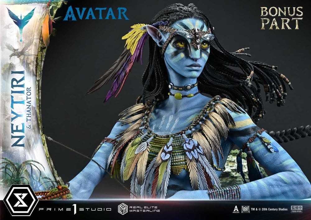 Avatar (Film) Real Elite Masterline Series Statue 1/4 Neytiri &amp; Thanator Deluxe Bonus Version 75 cm