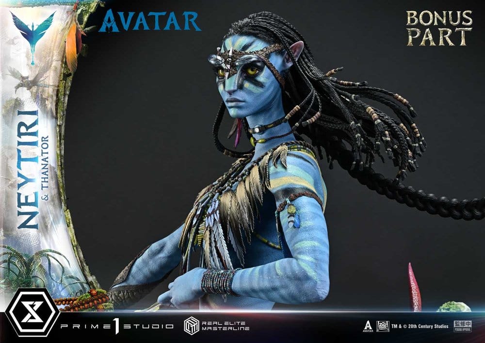 Avatar (Film) Real Elite Masterline Series Statue 1/4 Neytiri &amp; Thanator Deluxe Bonus Version 75 cm