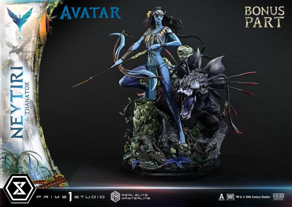 Avatar (Film) Real Elite Masterline Series Statue 1/4 Neytiri &amp; Thanator Deluxe Bonus Version 75 cm
