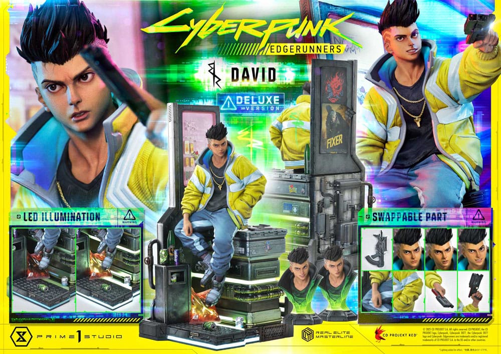 Cyberpunk: Edgerunners Real Elite Masterline Series Statue 1/4 David Deluxe Bonus Version 58 cm