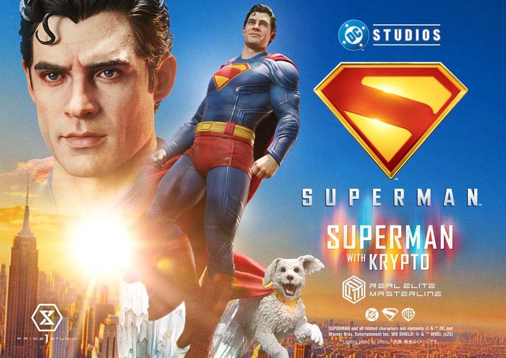 Superman (2025) Real Elite Masterline Series Statue 1/3 Superman with Krypto 95 cm