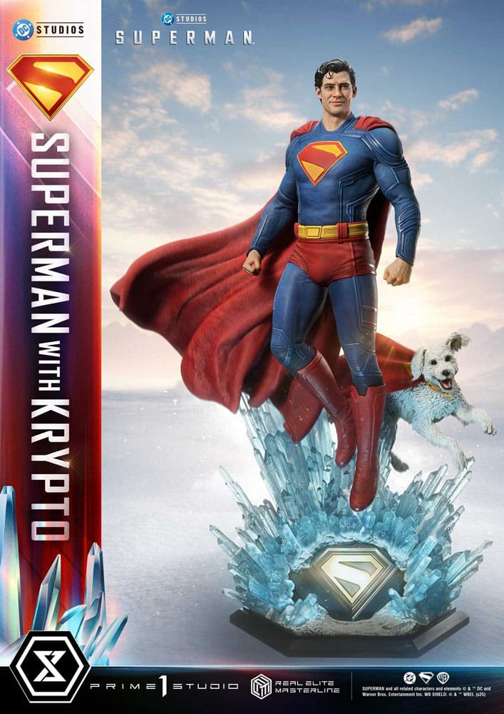 Superman (2025) Real Elite Masterline Series Statue 1/3 Superman with Krypto 95 cm