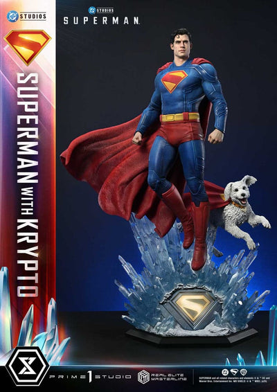 Superman (2025) Real Elite Masterline Series Statue 1/3 Superman with Krypto 95 cm