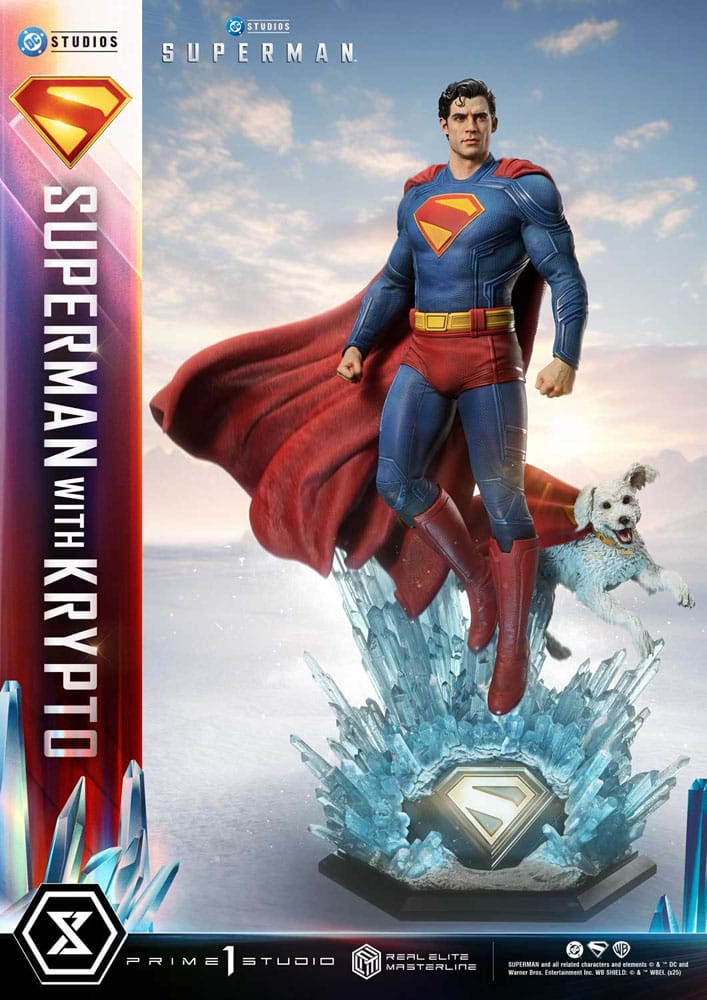 Superman (2025) Real Elite Masterline Series Statue 1/3 Superman with Krypto Bonus Version 95 cm
