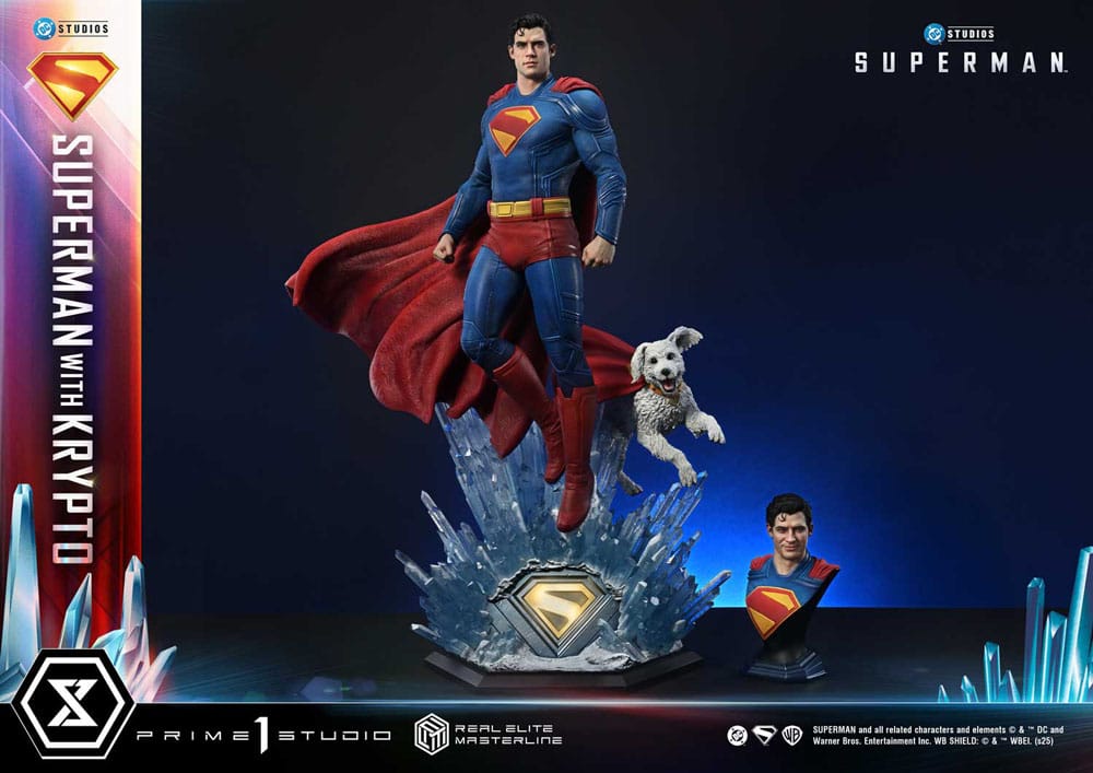 Superman (2025) Real Elite Masterline Series Statue 1/3 Superman with Krypto Bonus Version 95 cm