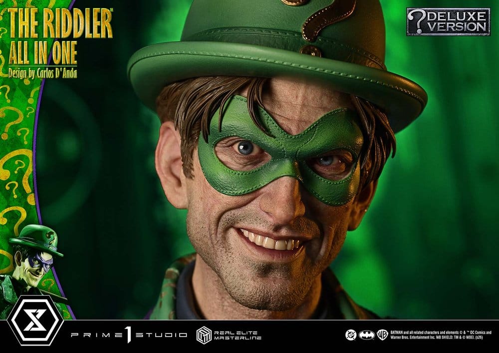 DC Comics Real Elite Masterline Series Statue 1/3 The Riddler All In One (Design by Carlos D'Anda) Deluxe Version 74 cm