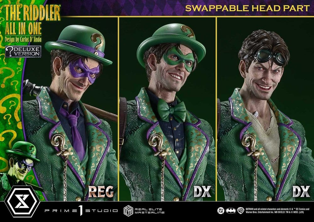 DC Comics Real Elite Masterline Series Statue 1/3 The Riddler All In One (Design by Carlos D'Anda) Deluxe Version 74 cm