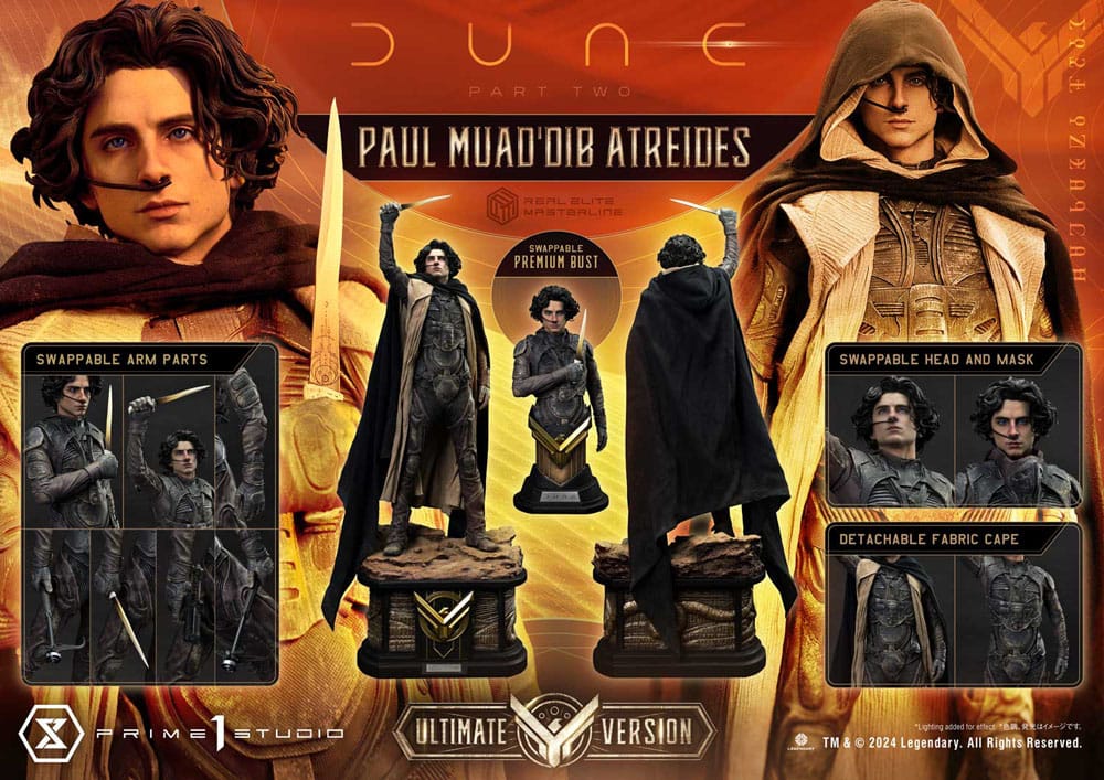 Dune: Part Two Real Elite Masterline Series Statue 1/3 Paul Atreides Ultimate Bonus Version 90 cm