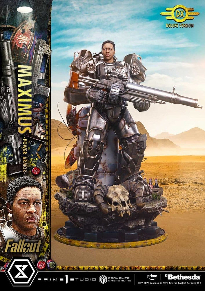 Fallout Real Elite Masterline Statue 1/4 Maximus Power Armor DX Bonus Version 67 cm