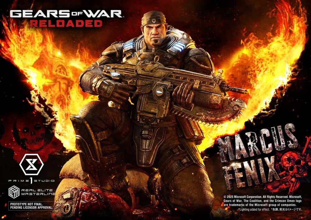 Gears of War: Reloaded Real Elite Masterline Series Statue 1/3 Marcus Fenix Ultimate Version 97 cm