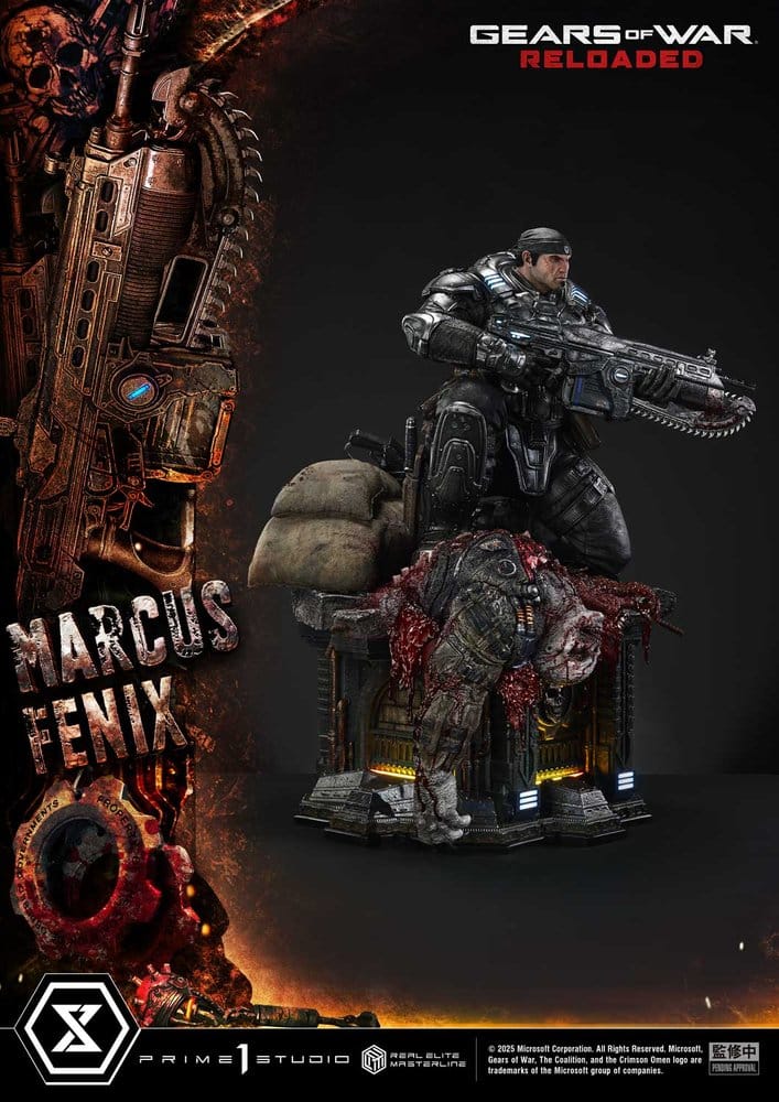 Gears of War: Reloaded Real Elite Masterline Series Statue 1/3 Marcus Fenix Ultimate Version 97 cm