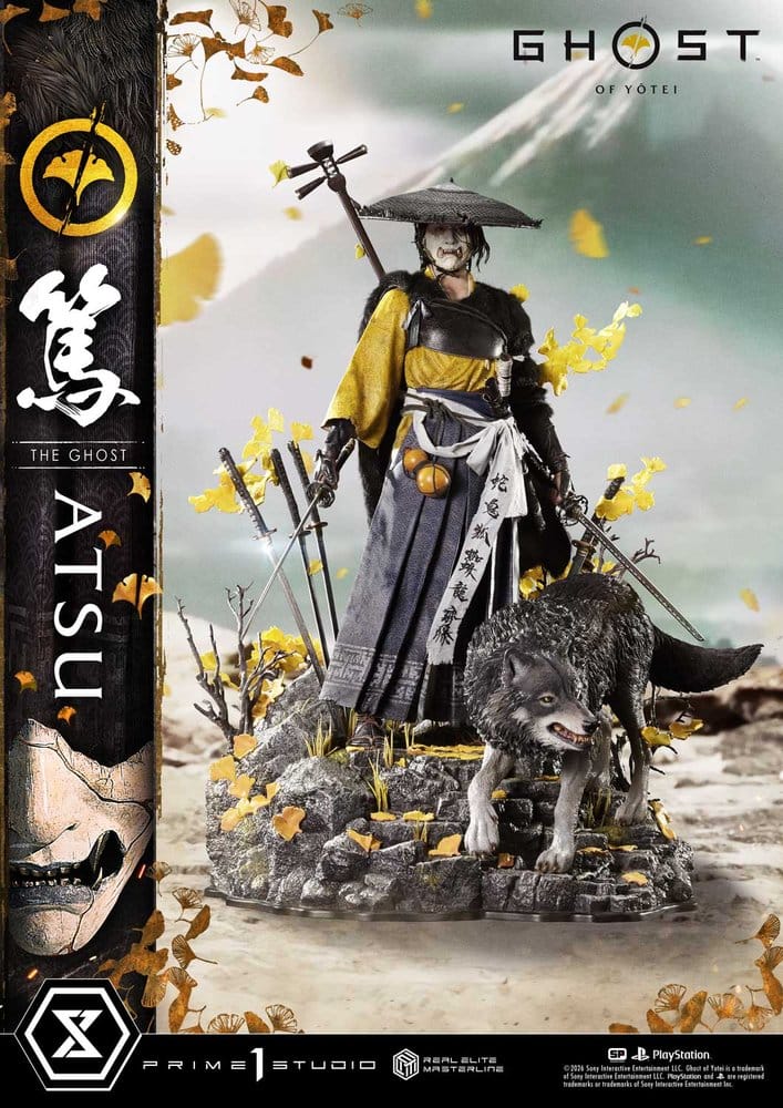 Ghost of Yotei Real Elite Masterline Statue 1/4 Atsu Deluxe Version 59 cm