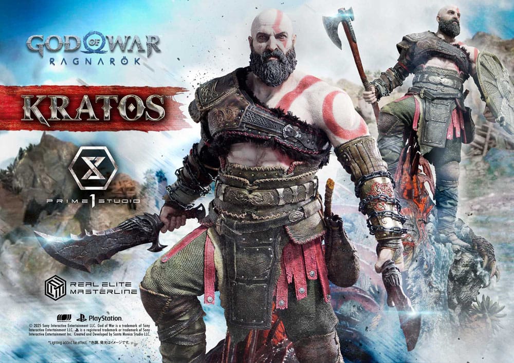 God of War: Ragnarok Real Elite Masterline Series Statue 1/3 Kratos Ultimate Version 95 cm