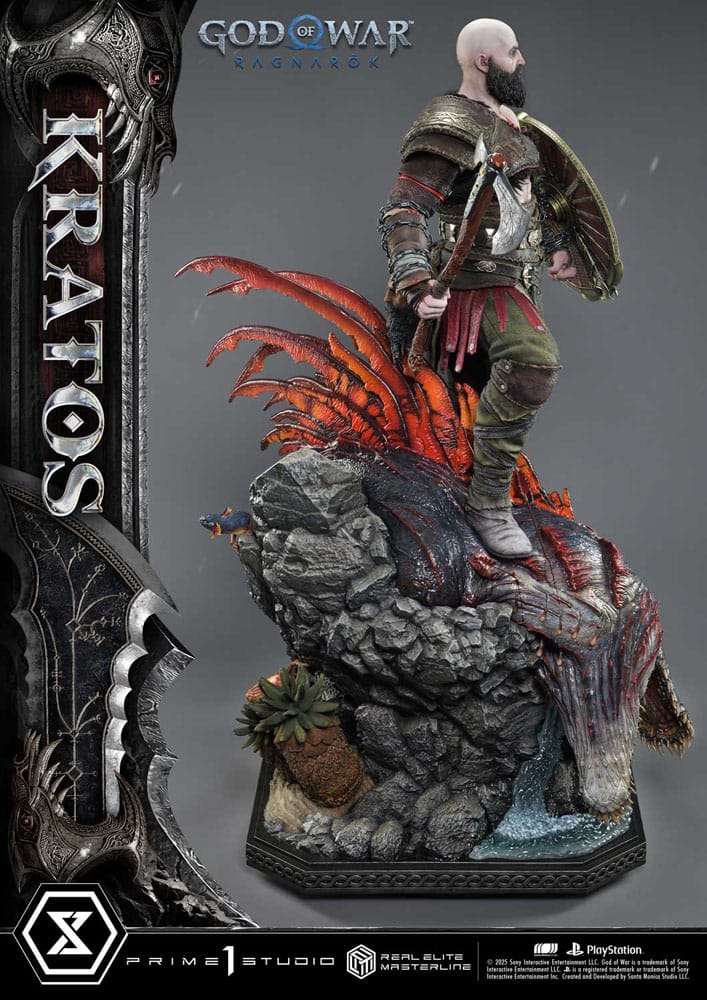 God of War: Ragnarok Real Elite Masterline Series Statue 1/3 Kratos Ultimate Version 95 cm