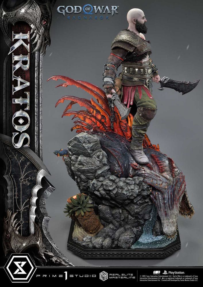 God of War: Ragnarok Real Elite Masterline Series Statue 1/3 Kratos Ultimate Version 95 cm