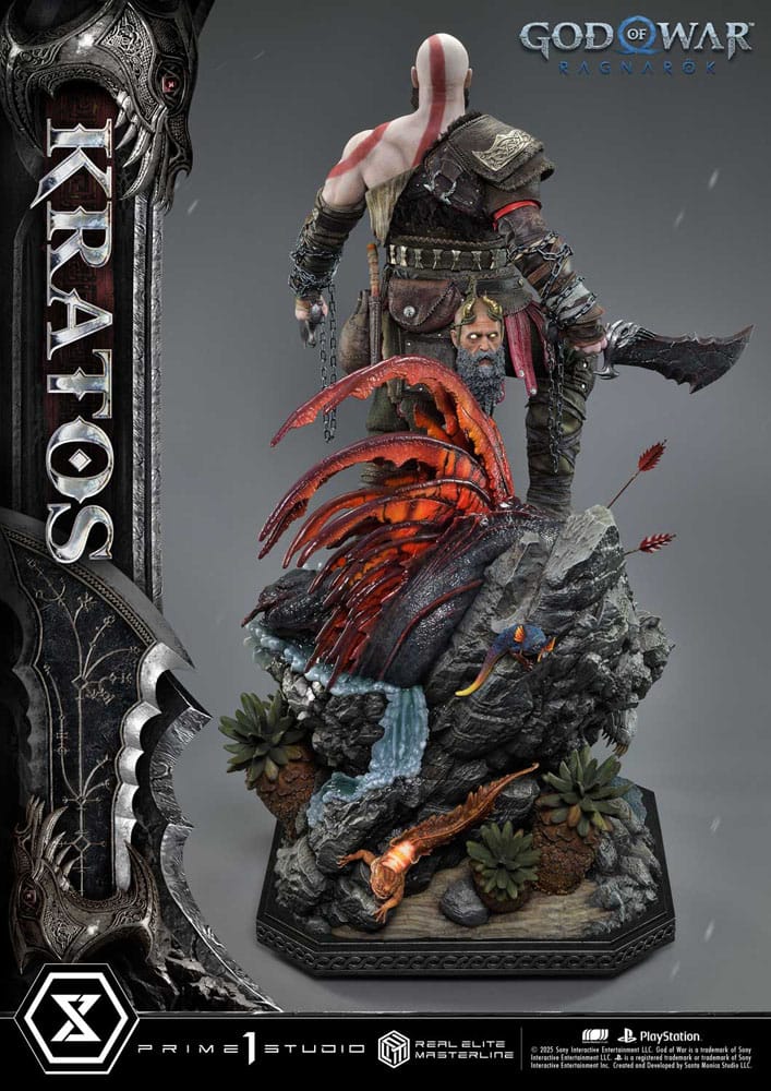 God of War: Ragnarok Real Elite Masterline Series Statue 1/3 Kratos Ultimate Version 95 cm