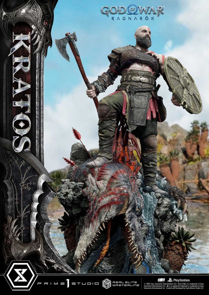 God of War: Ragnarok Real Elite Masterline Series Statue 1/3 Kratos Ultimate Version 95 cm