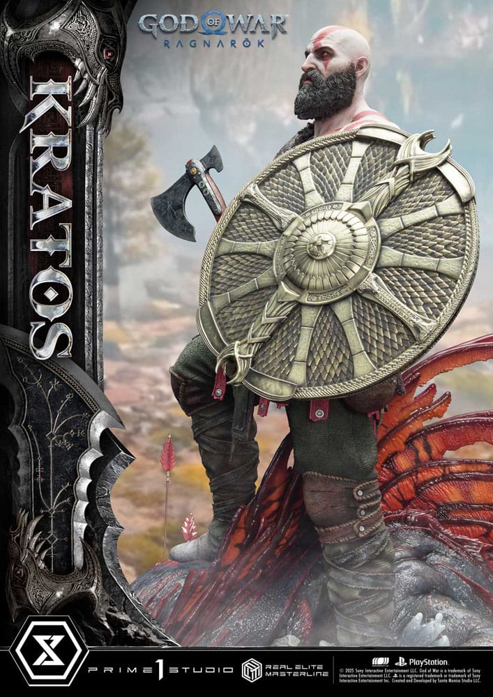 God of War: Ragnarok Real Elite Masterline Series Statue 1/3 Kratos Ultimate Version 95 cm