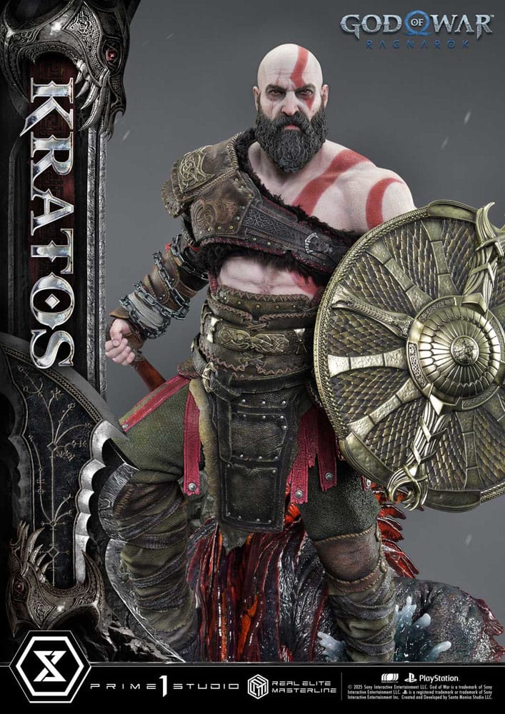 God of War: Ragnarok Real Elite Masterline Series Statue 1/3 Kratos Ultimate Version 95 cm