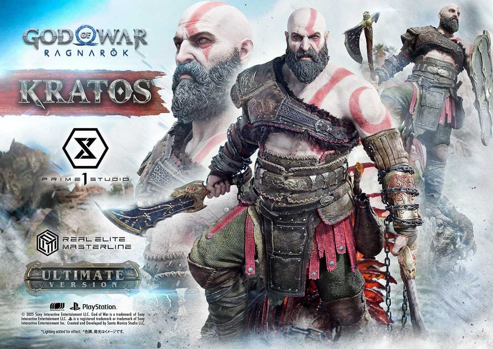 God of War: Ragnarok Real Elite Masterline Series Statue 1/3 Kratos Ultimate Version 95 cm