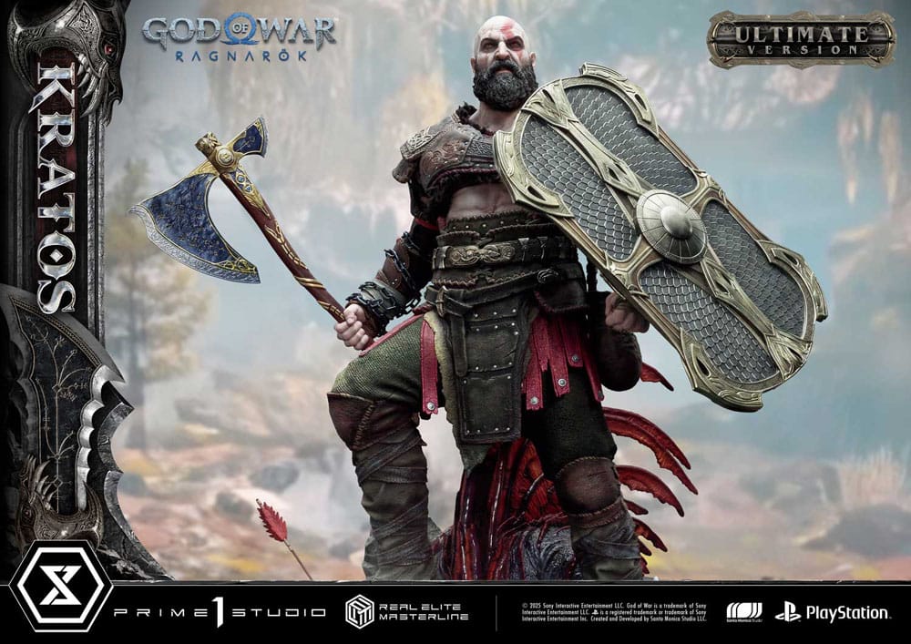 God of War: Ragnarok Real Elite Masterline Series Statue 1/3 Kratos Ultimate Version 95 cm