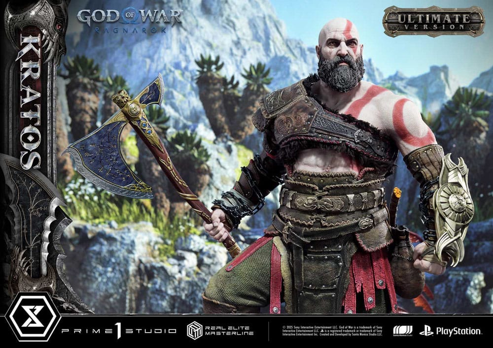 God of War: Ragnarok Real Elite Masterline Series Statue 1/3 Kratos Ultimate Version 95 cm