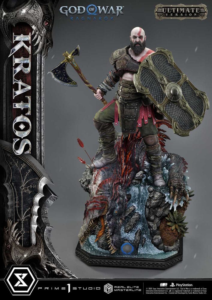 God of War: Ragnarok Real Elite Masterline Series Statue 1/3 Kratos Ultimate Version 95 cm