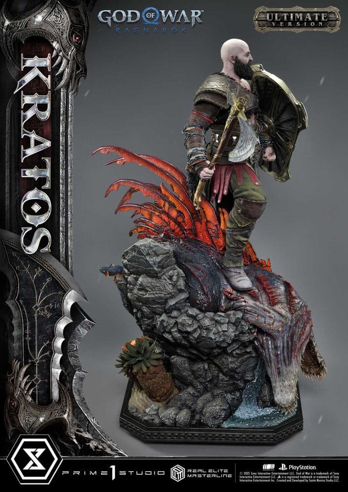 God of War: Ragnarok Real Elite Masterline Series Statue 1/3 Kratos Ultimate Version 95 cm