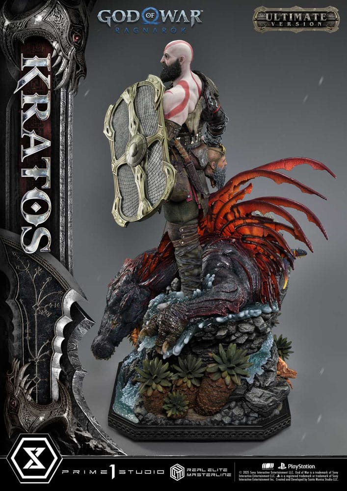 God of War: Ragnarok Real Elite Masterline Series Statue 1/3 Kratos Ultimate Version 95 cm